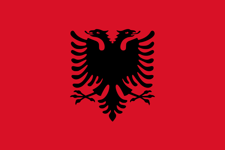 Albanie - offizielle flagge