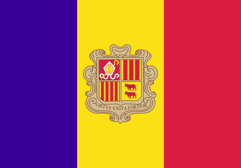 Andorre - offizielle flagge
