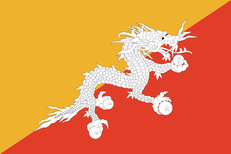 Bhoutan - offizielle flagge