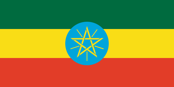 Éthiopie - offizielle flagge