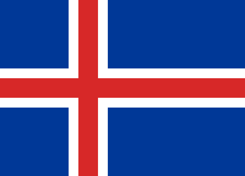 Islande - offizielle flagge