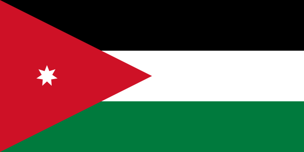 Jordanie - offizielle flagge