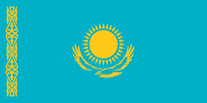 Kazakstan - offizielle flagge