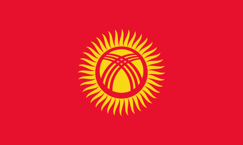 Kirghizistan - offizielle flagge