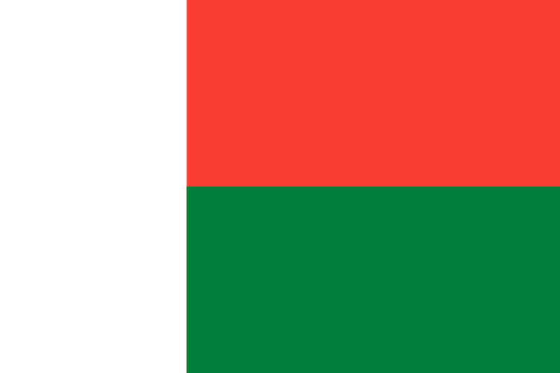 Madagascar - offizielle flagge