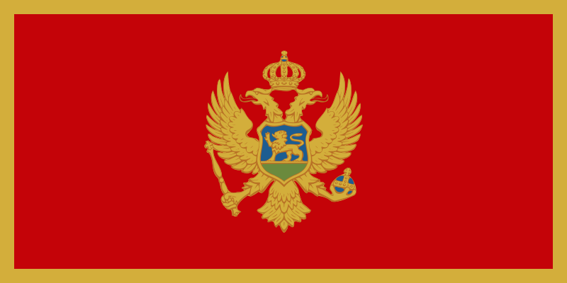Monténégro - offizielle flagge