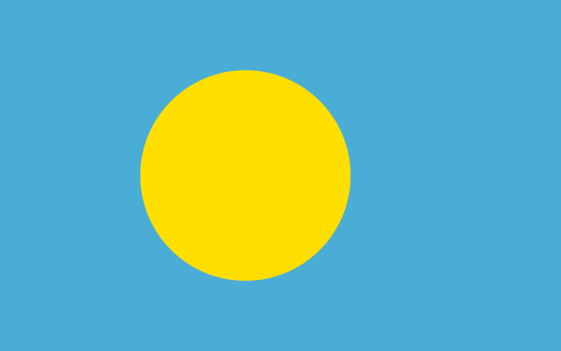 Palaos - offizielle flagge