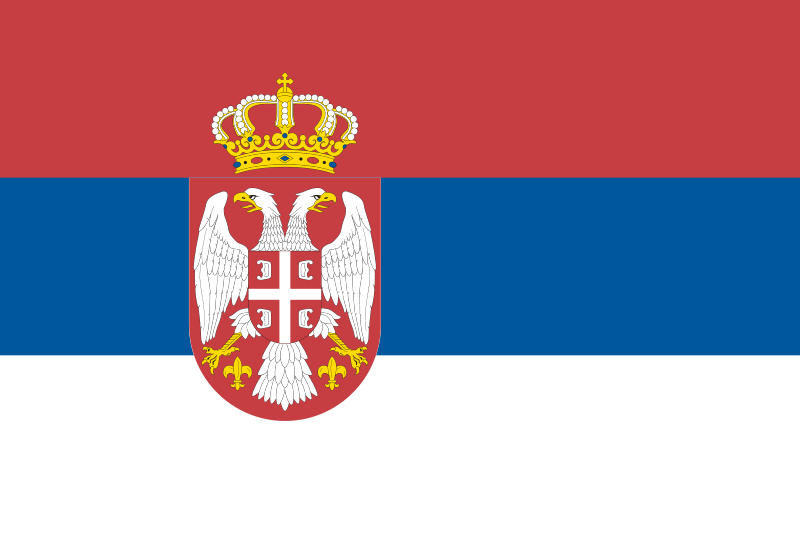 Serbie - offizielle flagge