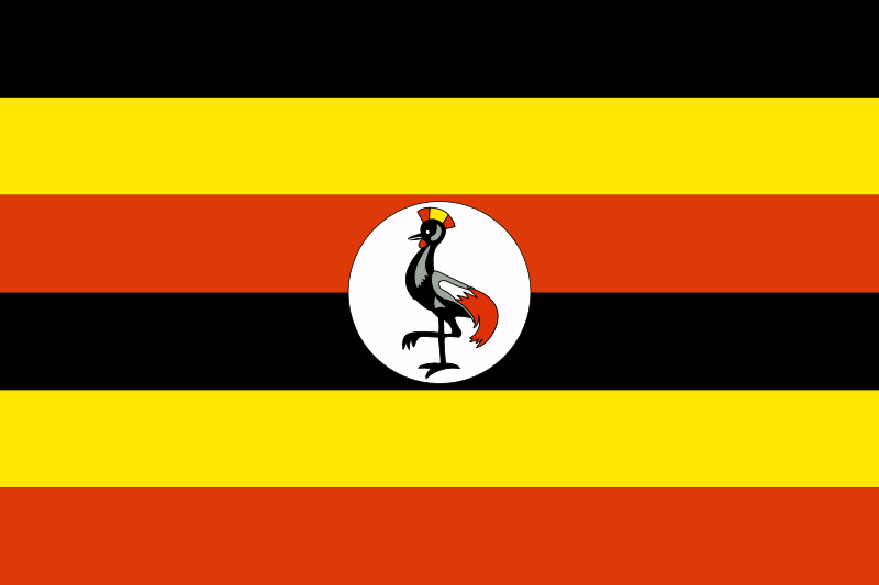 Ouganda - offizielle flagge