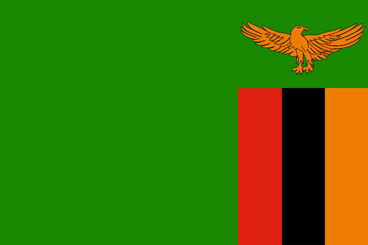 Zambie - offizielle flagge