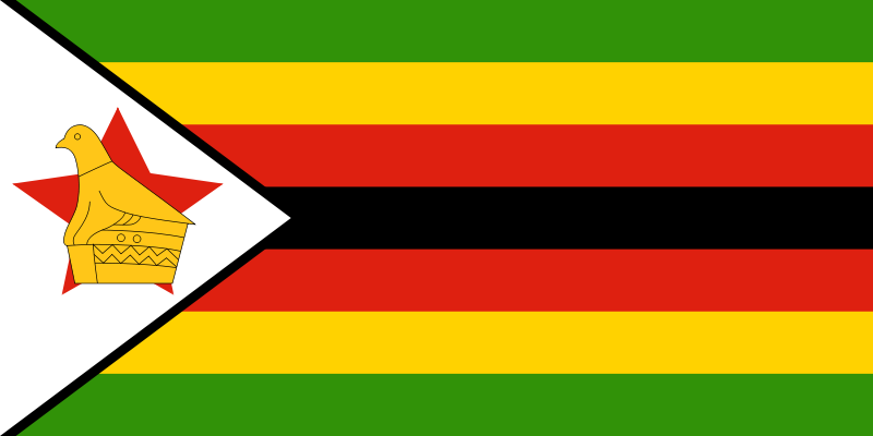 Zimbabwe - offizielle flagge